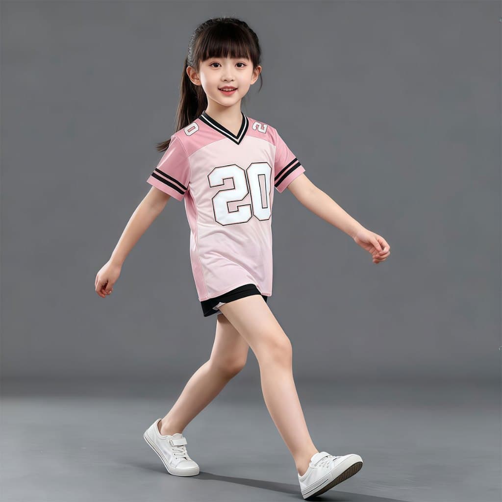 Beryl kidsเสื้อยืดเด็กเสื้อแขนสั้นลำลอง สำหรับเด็กชายและเด็กหญิง พิมพ์ลายตัวเลข คอวี สไตล์ฮิปฮอป แห้งเร็ว ฤดูร้อน รูปที่ 7