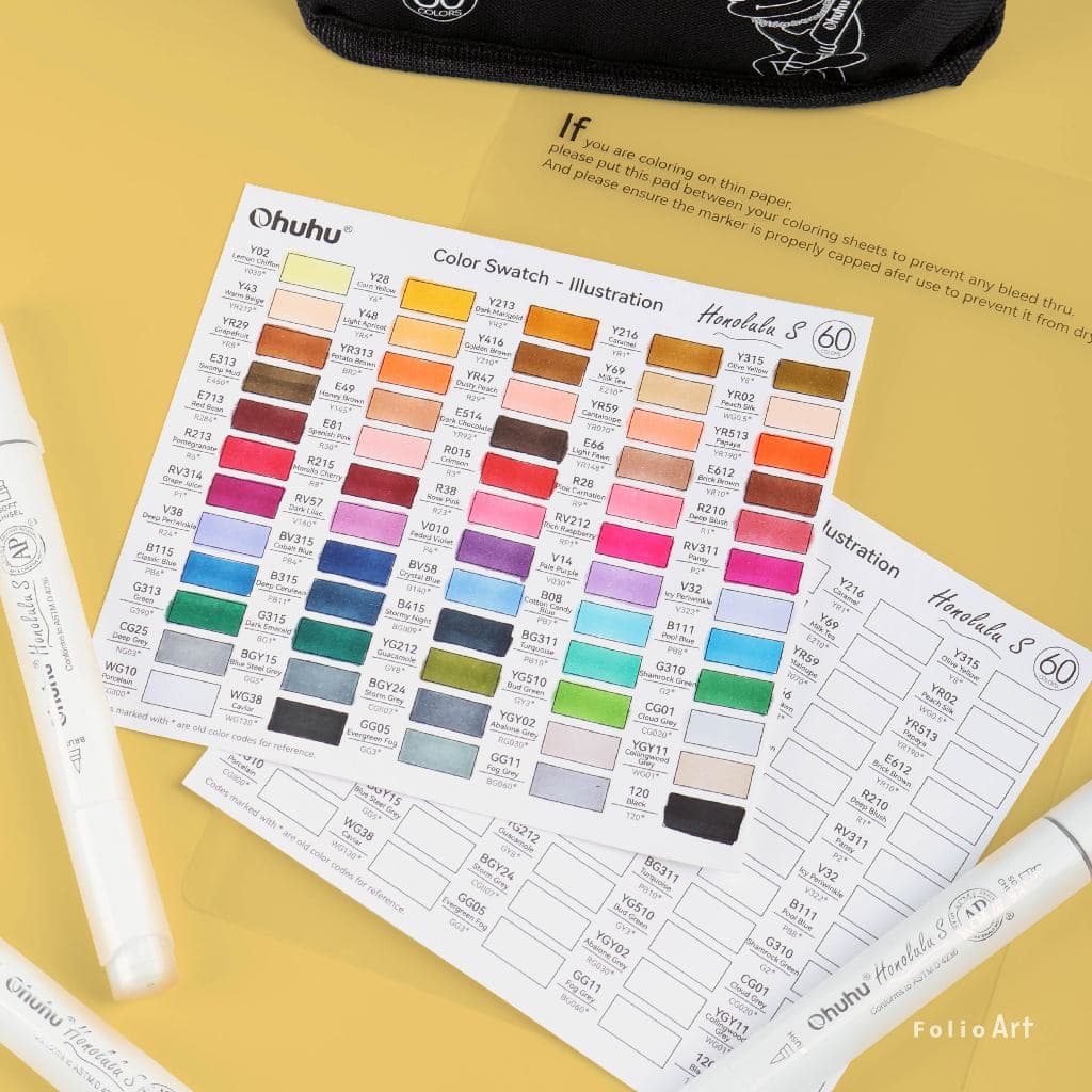 FOLIO ART : Ohuhu Marker เซต Illustrations 60 สี รหัส 90581 รูปที่ 9