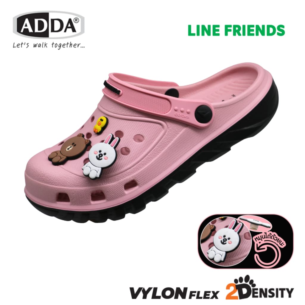 ADDA 2Density LINE FRIENDS รุ่น 5TD24-WC รองเท้าหัวโต รัดส้น ลายการ์ตูนน่ารัก ไซส์ 4-6 รูปที่ 4