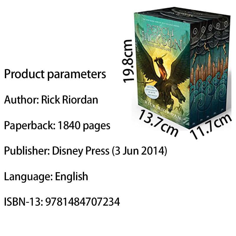 5 Books/Set Percy Jackson & The Olympians Level 1/2 Novel Books Children's English Picture Book Sets รูปที่ 4