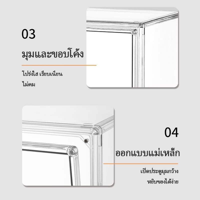 กล่องเก็บขวดนมเด็ก กล่องเก็บของใช้เด็ก 4 ชั้นความจุขนาดใหญ่ กันฝุ่นพร้อมฝาปิด รูปที่ 8