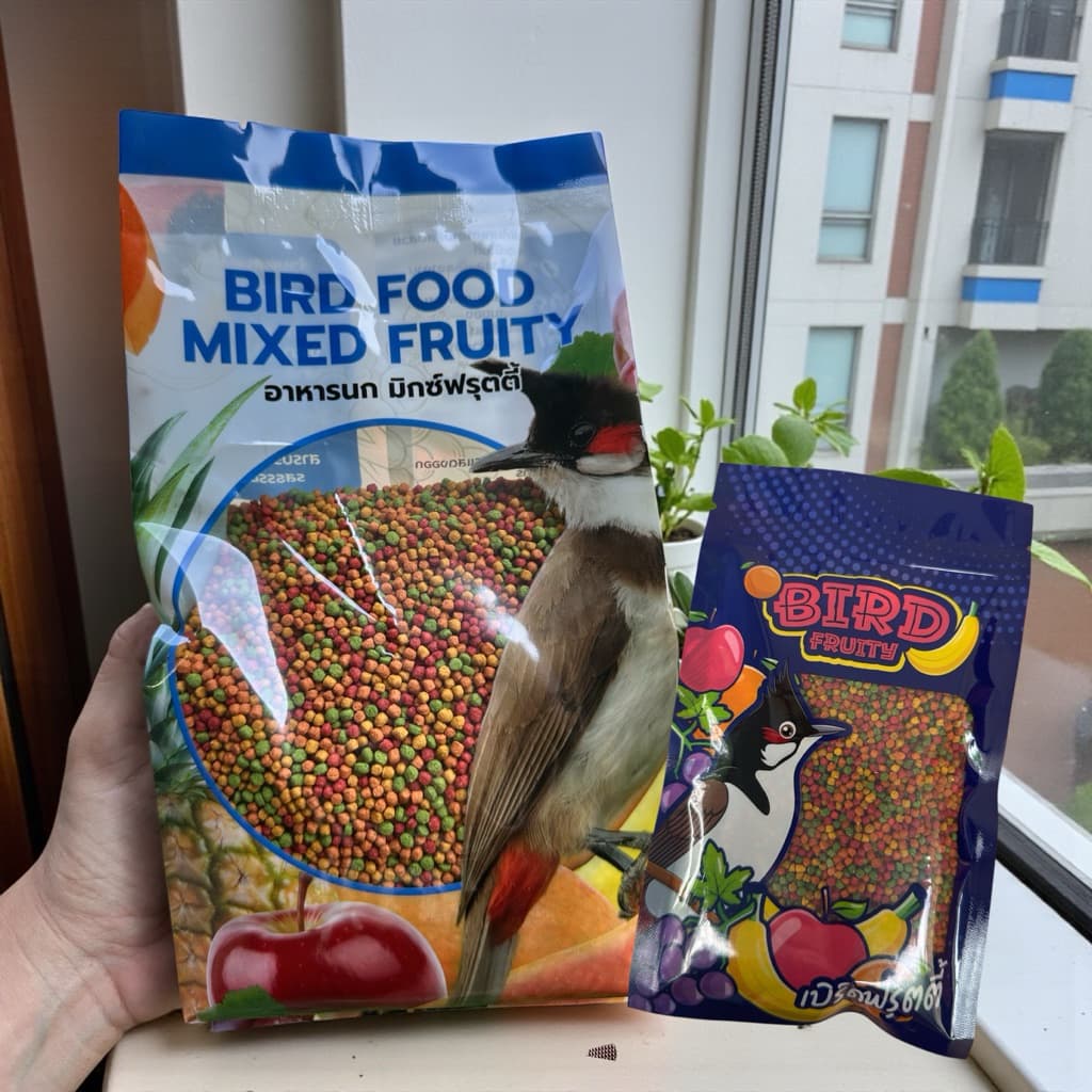 อาหารนก  Mixed Fruity ขนาด 500 กรัม+เบิร์ดฟรุตตี้100กรัมัน