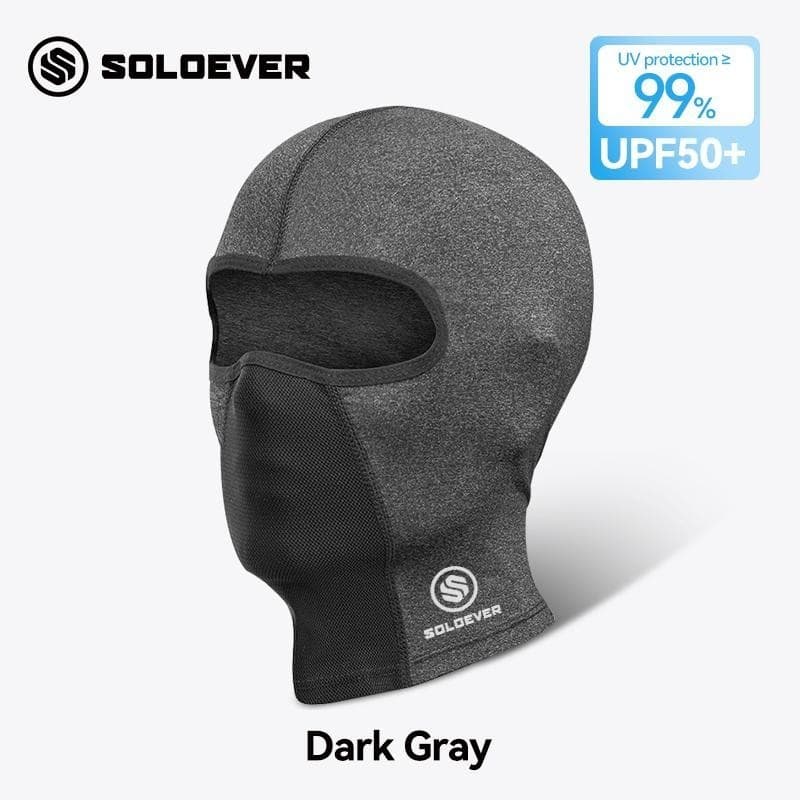 SOLOEVER หน้ากากเต็มหน้าขี่จักรยาน ผ้าบัลาคลาวาตาข่าย–ระบายอากาศได้ดี ป้องกันแสงแดด กันลมและกันฝุ่น รูปที่ 1