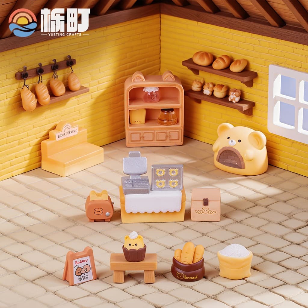 j649เคาน์เตอร์ทำขนมปังและขนมหวานของจิ๋วดีไอวาย รูปที่ 1
