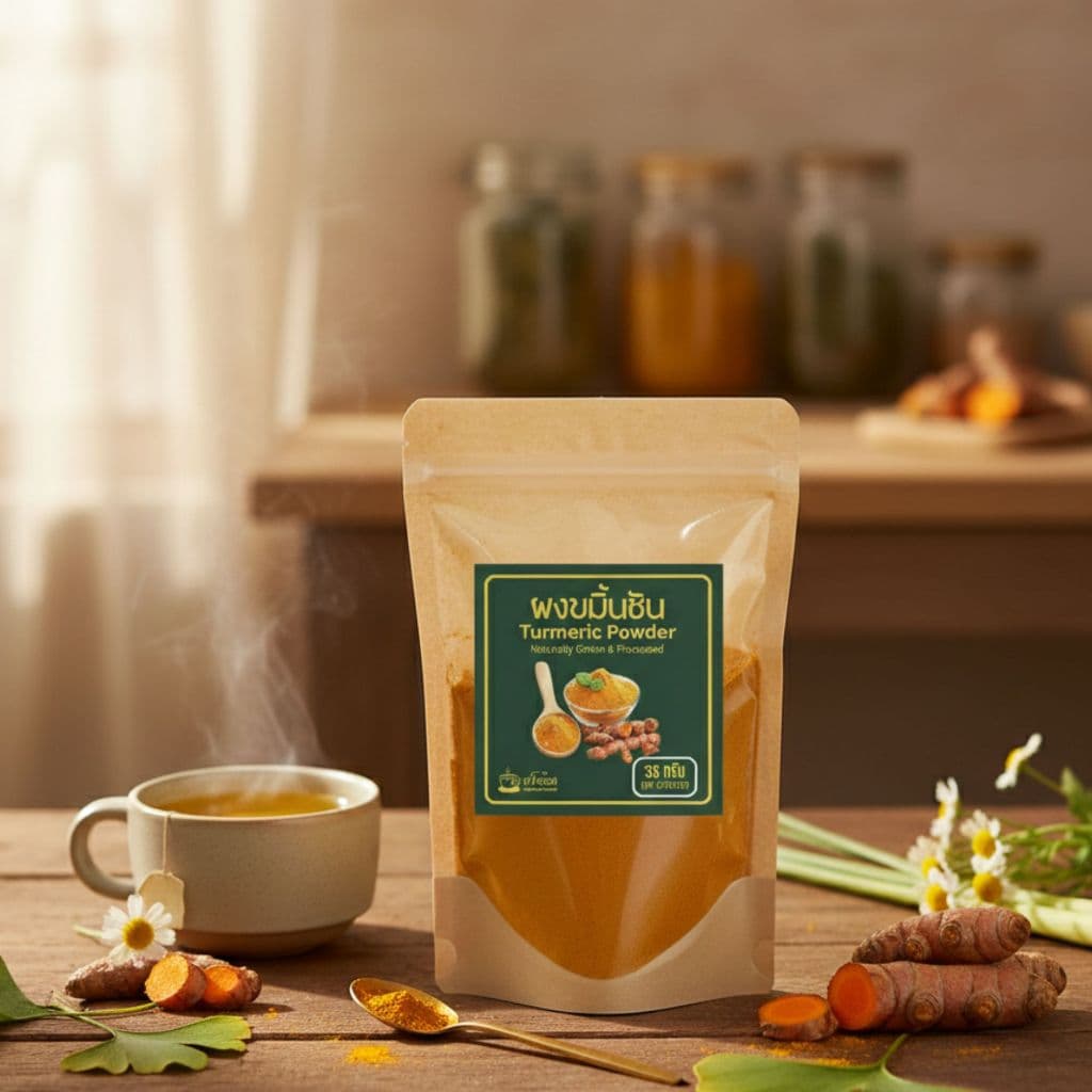 ผงขมิ้นชัน 100% Turmeric Powder ผงชงดื่ม Golden Milk ไม่มีสารปรุงแต่ง รูปที่ 3