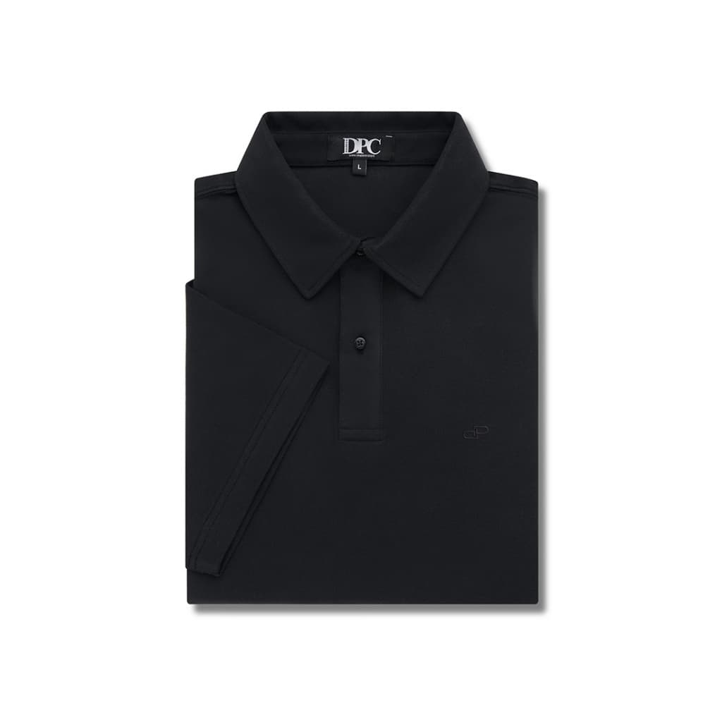 DAPPER เสื้อโปโล Essential Piqué Polo Shirt สีดำ รูปที่ 3