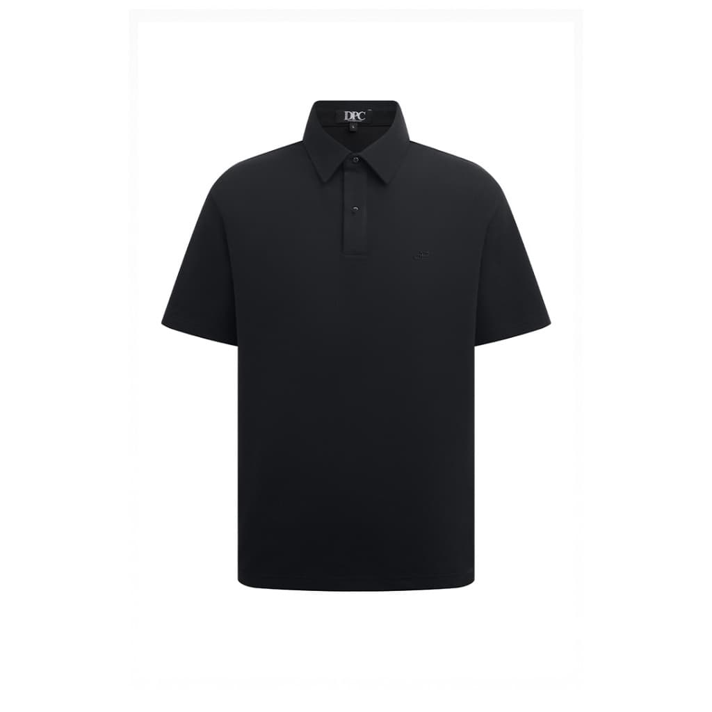 DAPPER เสื้อโปโล Essential Piqué Polo Shirt สีดำ รูปที่ 2