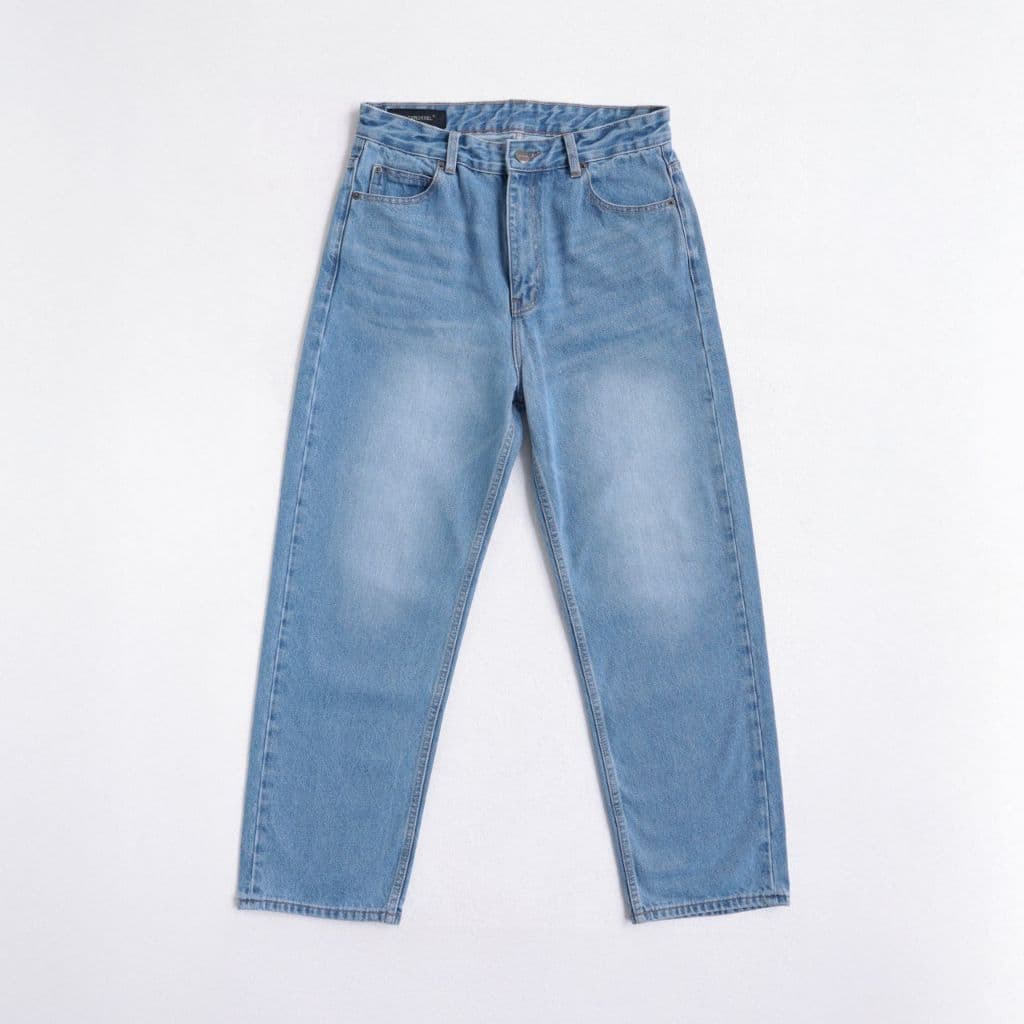Jack Russel - Men Jeans กางเกงยีนส์ผู้ชาย ทรงขาบาน - Klassik J-6001/LB Baggy Low Rise Wide Leg Light Blue รูปที่ 6