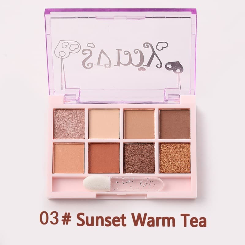 แผ่นอายแชโดว์ 8 สี แผ่นอายแชโดว์ อายเมคอัพ เครื่องสำอางติดทน พร้อมแปรงทาอายแชโดว์ในตัว รูปที่ 6