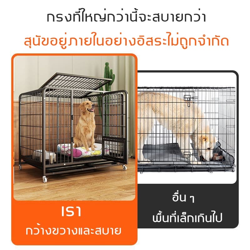 Petorldog กรงแมว กรงแมวขนาดใหญ่ คอนโดแมวกรงแมวคอนโด กรงขังแมว กรงสัตว์เลี้ยง มีล้อและบันได แถมถาดฟรี รูปที่ 5