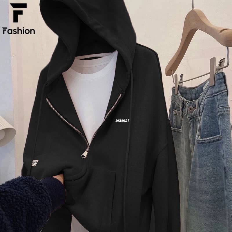 แจ็คเก็ตสปอร์ตมีฮู้ด Unisex กันลม กันหนาวเบาๆ เนื้อผ้าดี ใส่สบาย ถูกแบบที่ไม่ต้องคิด รูปที่ 6