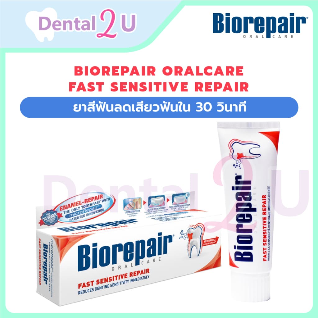 ยาสีฟัน Biorepair Oralcare Fast Sensitive Repair 75ml. ยาสีฟันลดเสียวฟันใน 30 วินาที รูปที่ 1