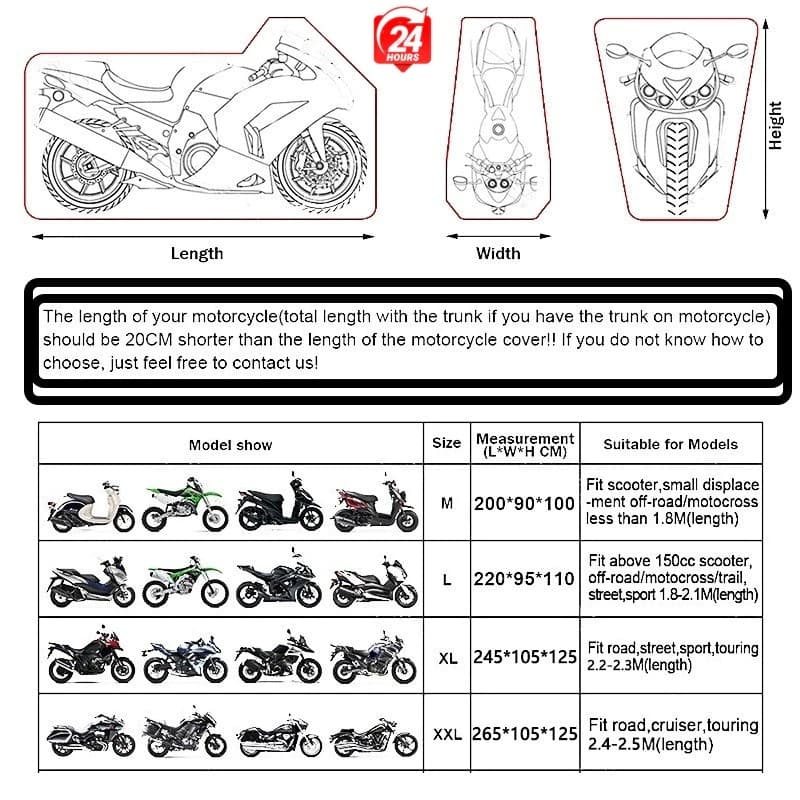ผ้าคลุมมอเตอร์ไ ผ้าคลุมรถมอเตอร์ไซค์ ผ้าคลุมรถจักรยาน หนาขึ้น 210D peva + ผ้าฝ้ายเจาะเข็ม ผ้าคลุมมอเตอร์ไซค์กันแดดกันฝน รูปที่ 9