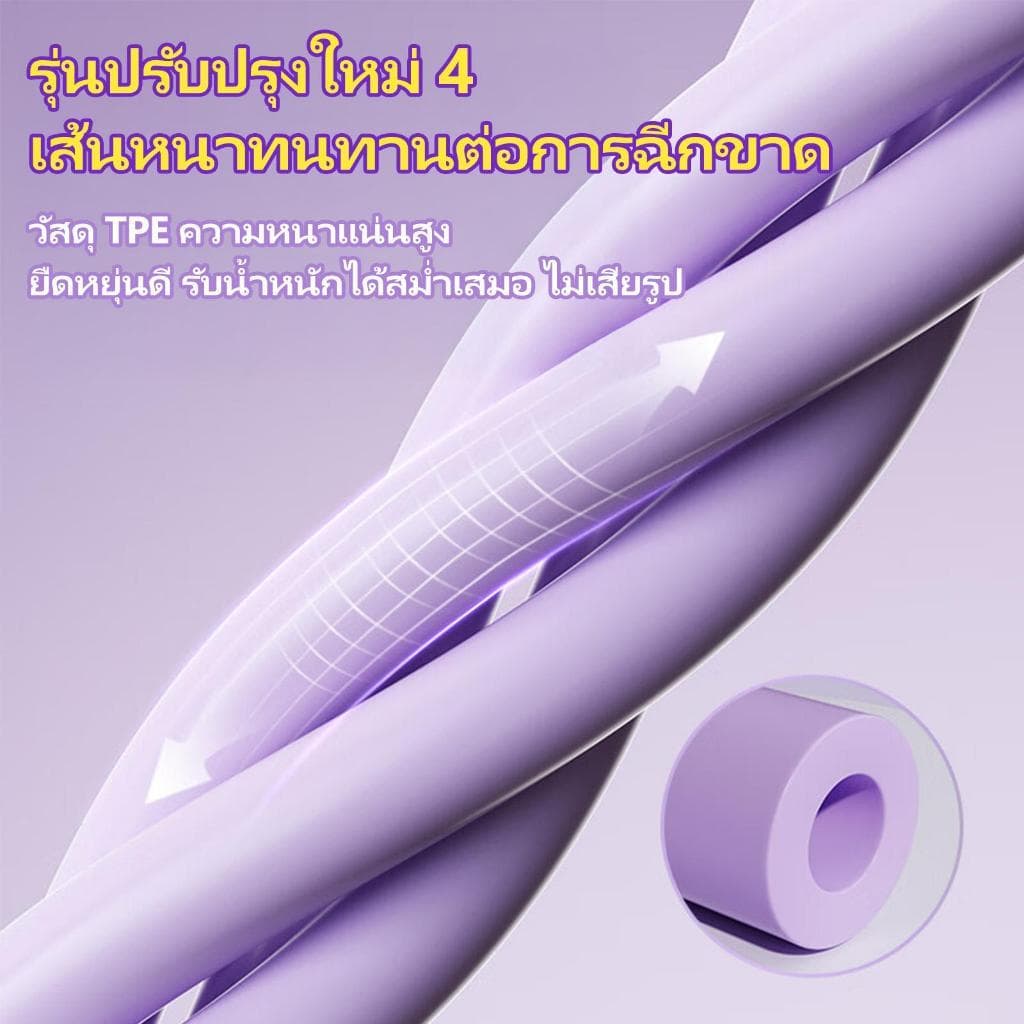 SOLOEVER yoga band เชือกดึงซิทอัพ ยางยืดบริหารกล้ามเนื้อ ยางยืดออกกำลังกาย ด้ามจับโฟม พกพาสะดวก น้ำหนักเบา 4 เส้น รูปที่ 4