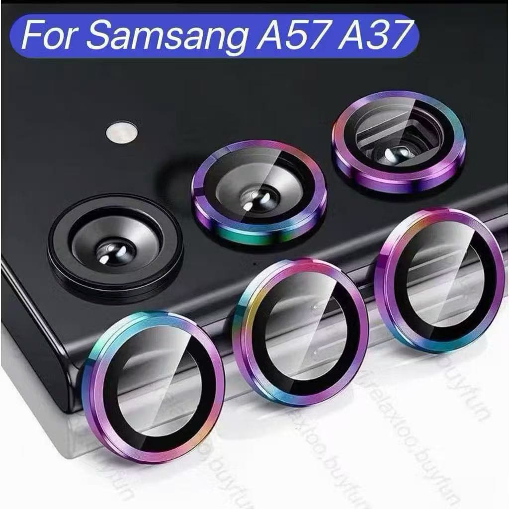 ฟิล์มกระจ กเลนส์กล้อง ครอบกล้องแบบสี สำหรับ Samsung A57 A37 ฟิล์มเลนส์กล้อง ปกป้องกล้องถ่ายรูป กันรอย กระจกนิรภัย รูปที่ 1