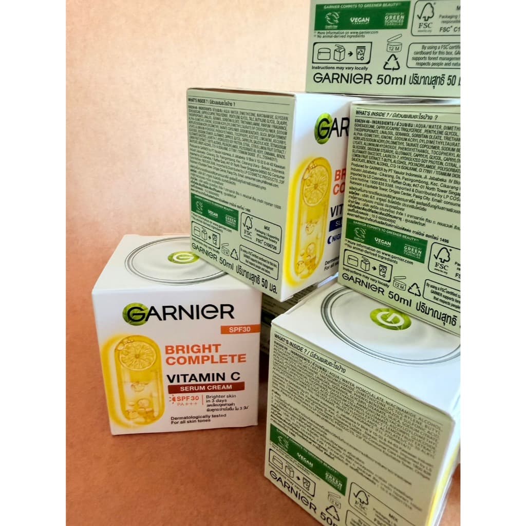 ทุกวัน&ผลิตใหม่ Garnier Bright Complete Day & Night cream การ์นิเย่ บูสเตอร์ เดย์ครีม ไนท์ครีม ขนาด 50ML รูปที่ 3