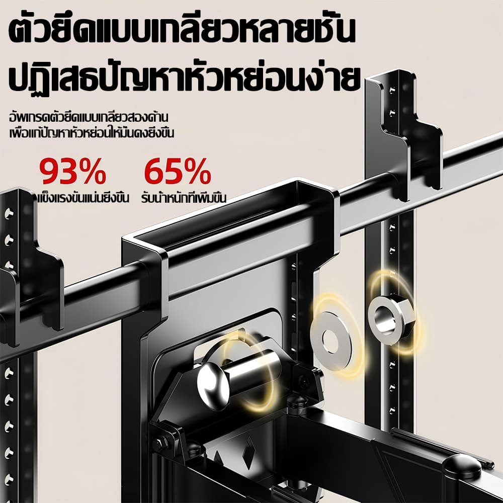 ขาแขวนทีวี 32-72นิ้ว 6แขนรับน้ำหนัก 200กก ปลอดภัยมั่นคงและยืดหยุ่นในการชม ใช้ได้กับทีวีทุกยี่ห้อ าแขวนทีวี TV stand รูปที่ 5