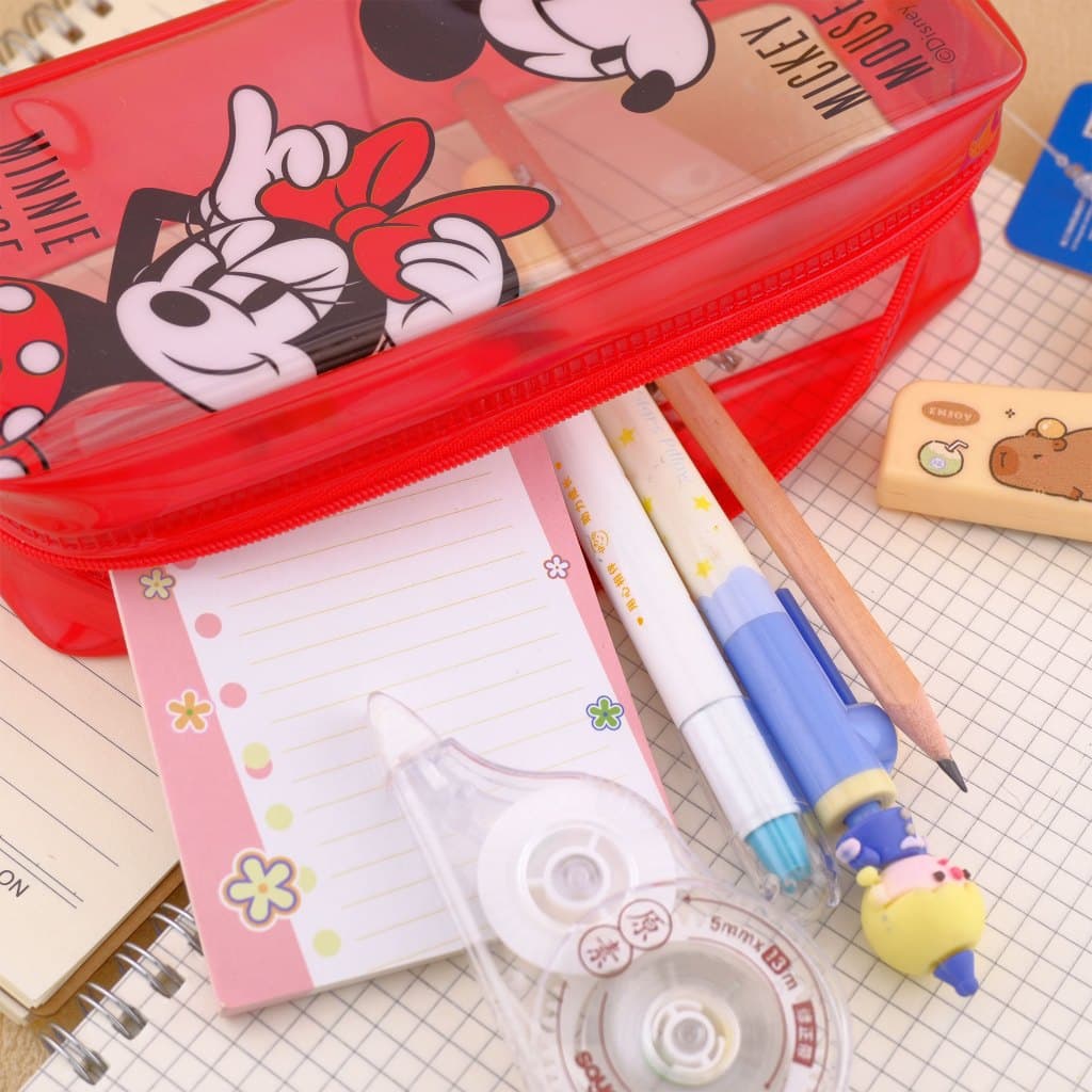กระเป๋าดินสอ PVC กันน้ำ ใส ลายการ์ตูน Disney และ Sanrio - สินค้าลิขสิทธิ์แท้ รูปที่ 3