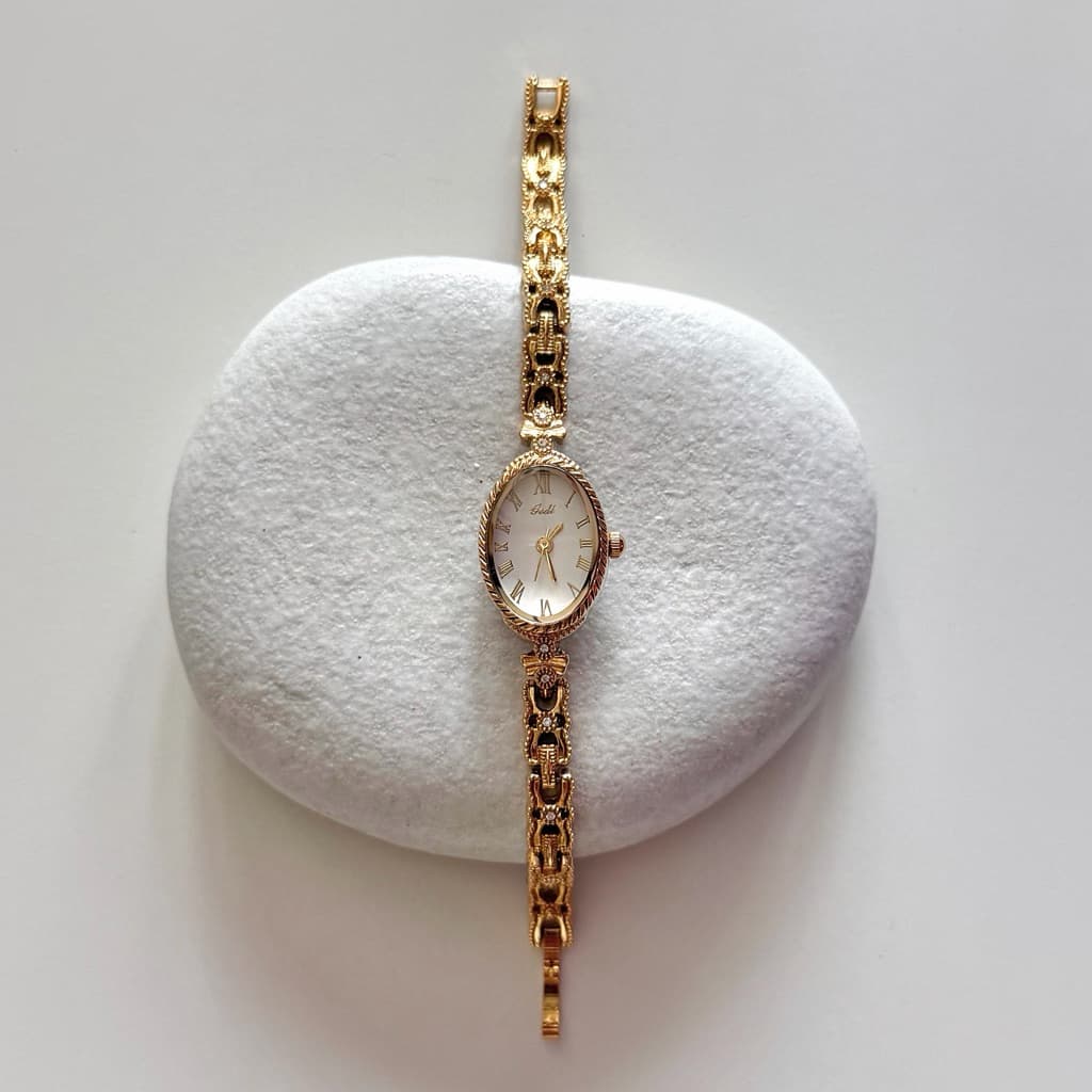 01-classic gold/silver | นาฬิกาวินเทจไม่ลอก ไม่ดำ รูปที่ 2