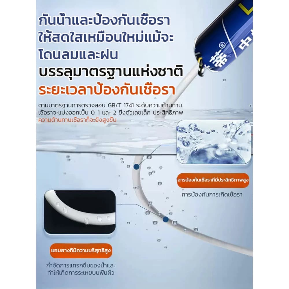 กาวโครงสร้างกันน้ำ สูตรกลาง เกรดพรีเมี่ยม สำหรับติดกระจก ยาแนวรอยต่อ และอุดรอยรั่ว กาวแข็งแรง กาวโครงสร้าง รูปที่ 7