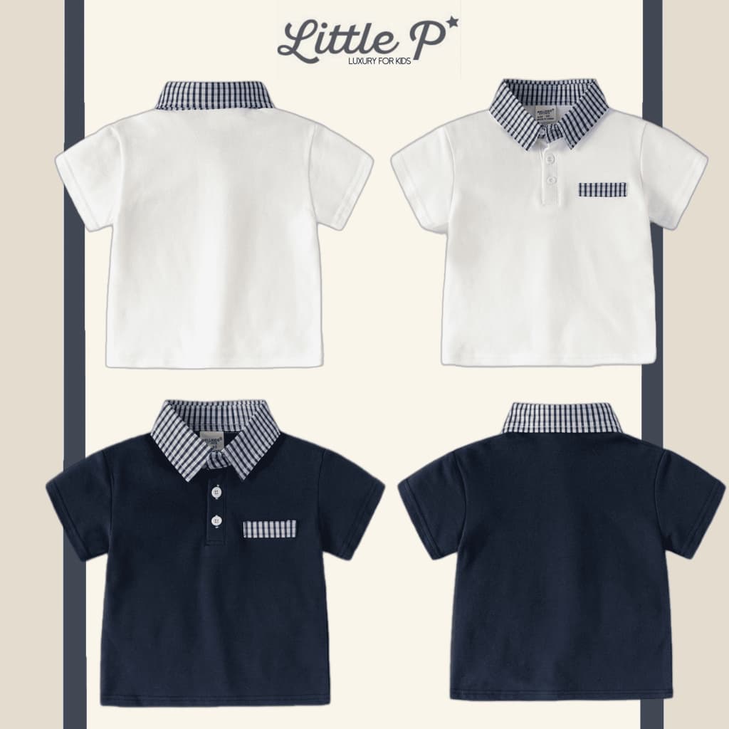 ส่งด่วน ใหม่ ! เสื้อโปโลเด็ก โปโลเด็กชาย เสื้อผ้าเด็กผู้ชาย อายุ​ 1-8 ปี By Little.P รูปที่ 3