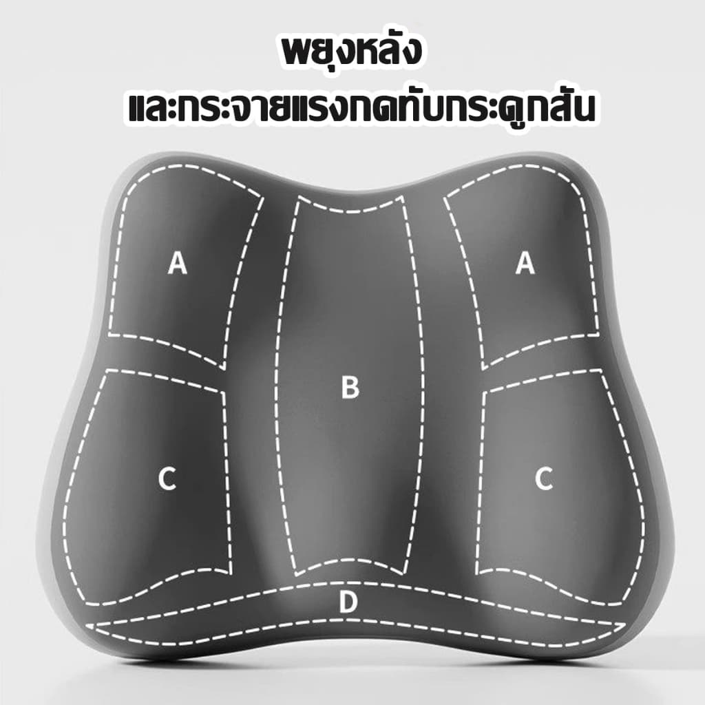 เบาะรองหลัง เบาะรองนั่ง เบาะรองนั่งเก้าอี้ทํางาน เมมโมรี่โฟมแท้ 100% ลดอาการปวดเมื่อย เบาะรองหลัง Seat Memory Foam รูปที่ 5