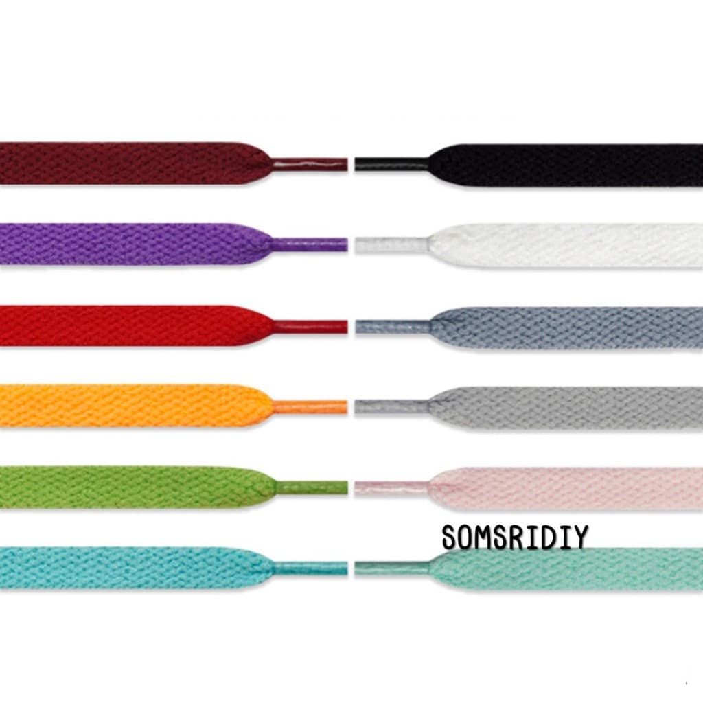 R02เชือกผูกรองเท้าแบบแบน 120เซน สีสดใส สำหรับรองเท้าผ้าใบ รองเท้ากีฬา รองเท้าลำลอง คุณภาพดี เส้นใยถักแน่น รูปที่ 5