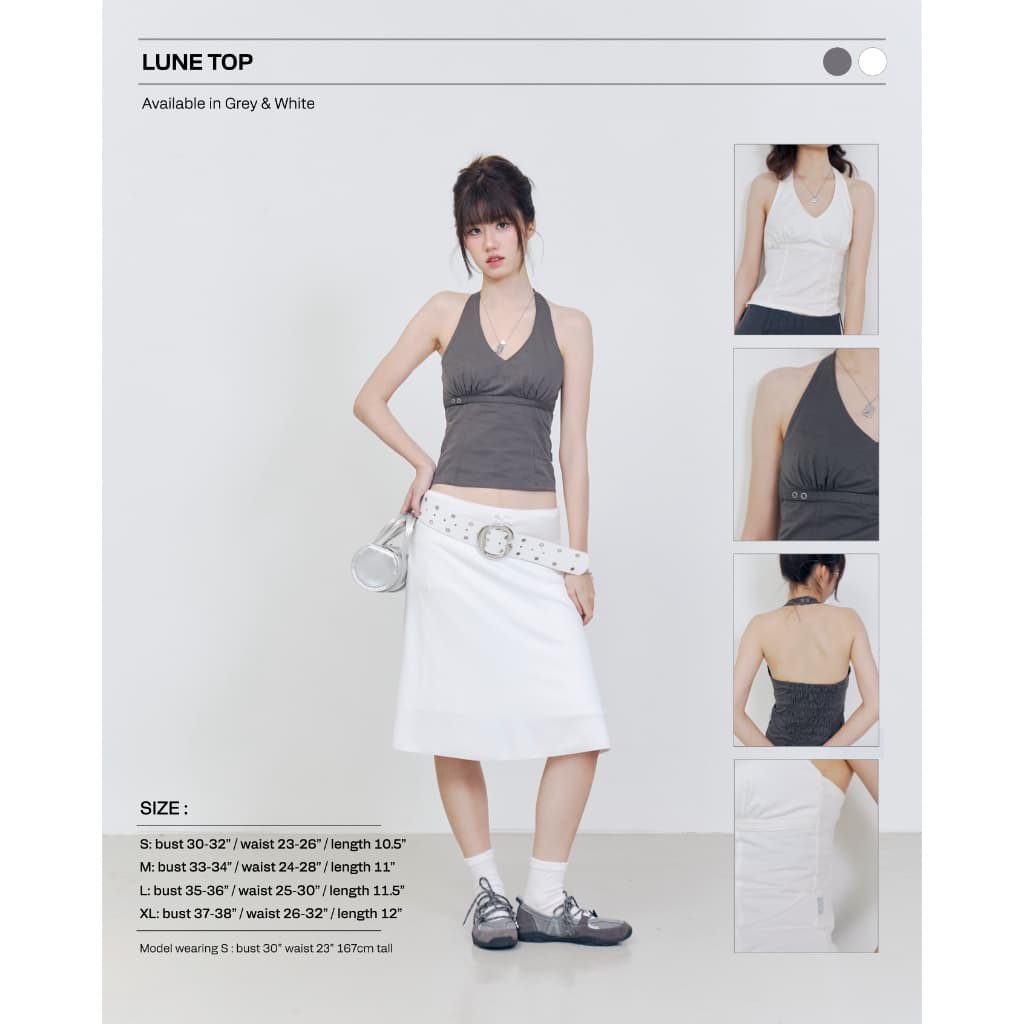 MELT.INMOMENTS Lune Top เสื้อคล้องคอกระดุมสแนป รูปที่ 9