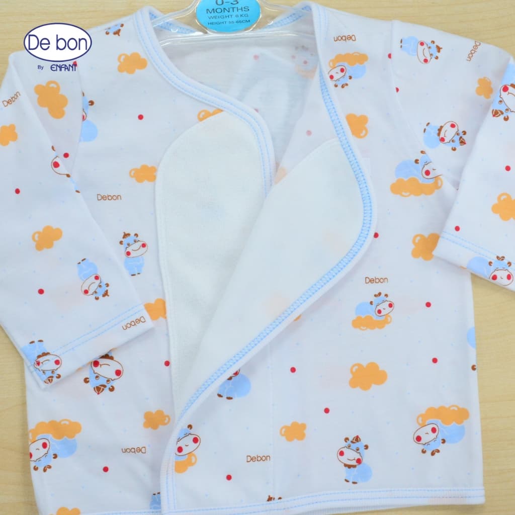 De bon เสื้อแขนยาวเด็กแรกเกิดแบบเวลโก้เทป / เสื้อกระดุมแขนยาว / กางเกงขายาว EI2BA7+EI2AY6+EI4AY5 รูปที่ 9