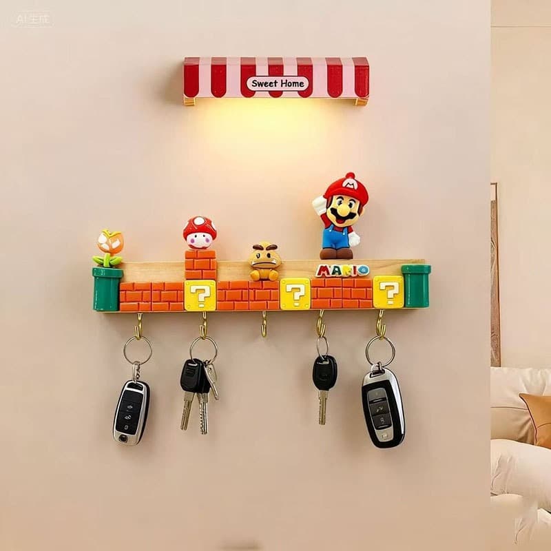 ที่แขวนกุญแจมาริโอ้ Mario ตกแต่งบ้าน ที่แขวนกุญแจหน้าบ้าน ตกแต่งทางเข้า ของขวัญ รูปที่ 9