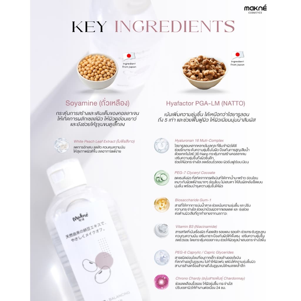นัตโตะ บาลานซิ่ง ไมเซล่า คลีนซิ่ง วอเตอร์ Makne Natto Balancing Micellar Cleansing Water รูปที่ 9