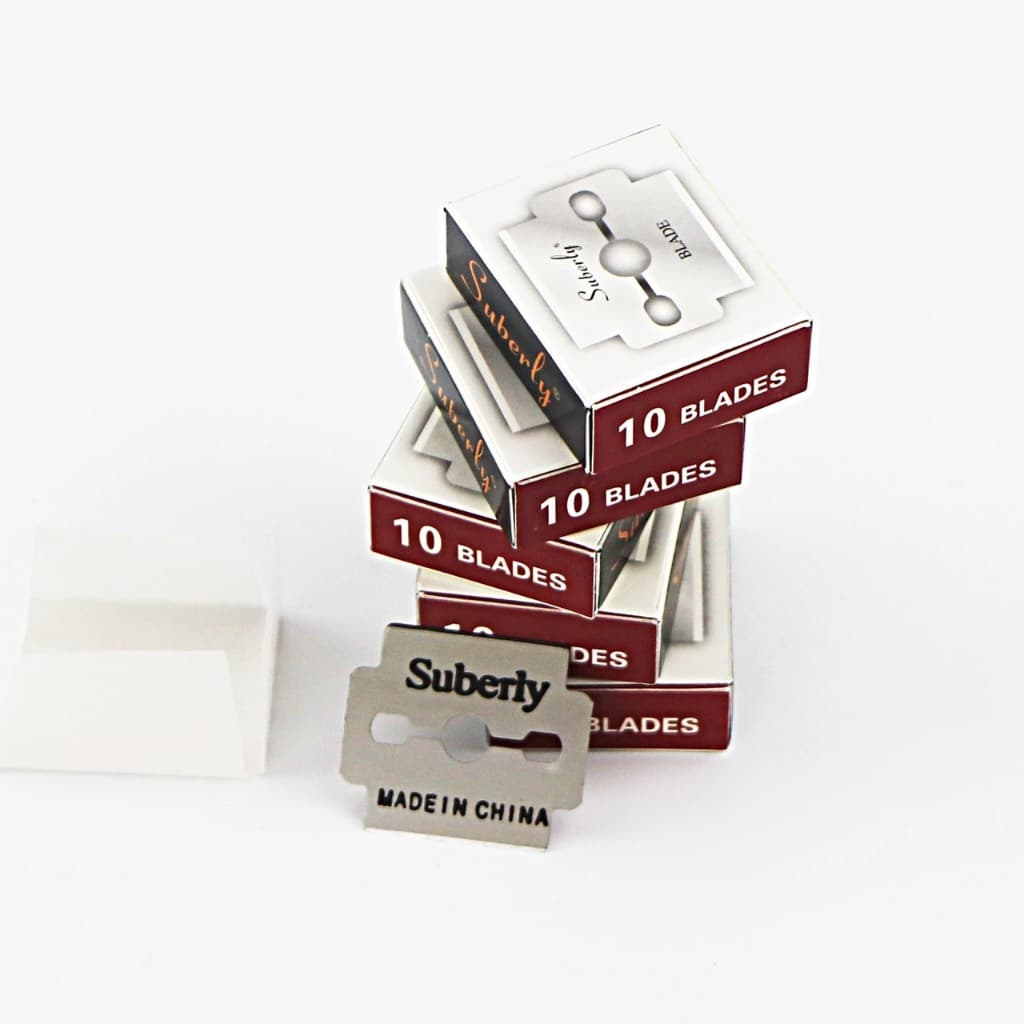 BLADEใบมีด 100 ชิ้น สำหรับใส่ ที่ขูดเท้า ที่ขัดส้นเท้าแตก ใบมีด suberly ขนาด2.5 x 2.1 cm.ใบมีดสแตนเลส คม อย่างดี รูปที่ 3