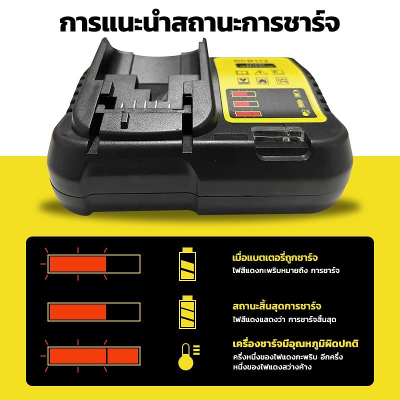 ที่ชาร์จแบตเตอรี่ Dewalt DCB112 สำหรับแบตเตอรี่ลิเธียม 10.8V/14.4V/18V – ชาร์จเร็ว ป้องกันแบตเตอรี่อย่างปลอดภัย รูปที่ 5