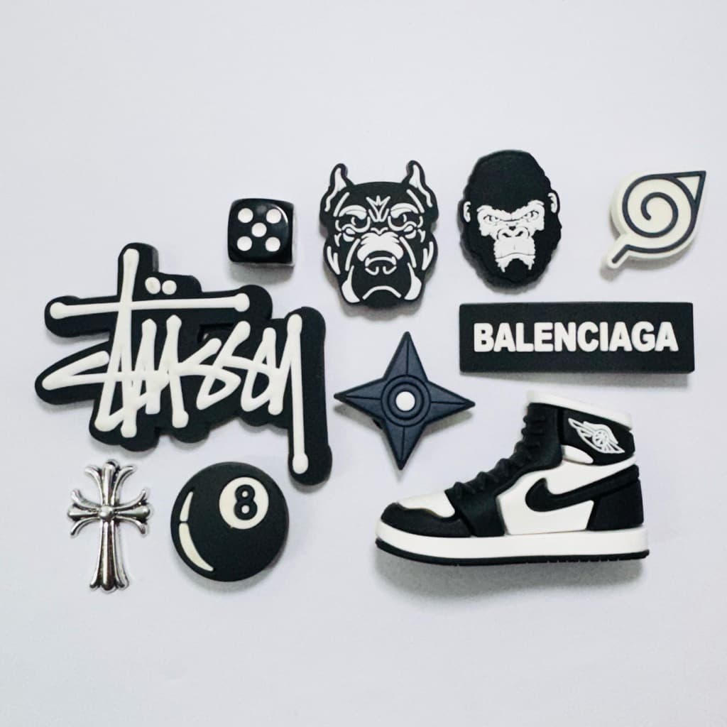 jbuตัวติดรองเท้ามีรู “ รถ รองเท้า สตุชชี่ แมงมุม “ ‼ Shoe Charm “ stussy ”บุหรี่ tnt Batman บอล8 car brand spider รูปที่ 9