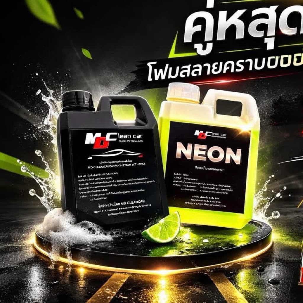7.7 โปรสุดคุ้ม โฟมล้างรถ+นีออน MD Clean Car รูปที่ 1