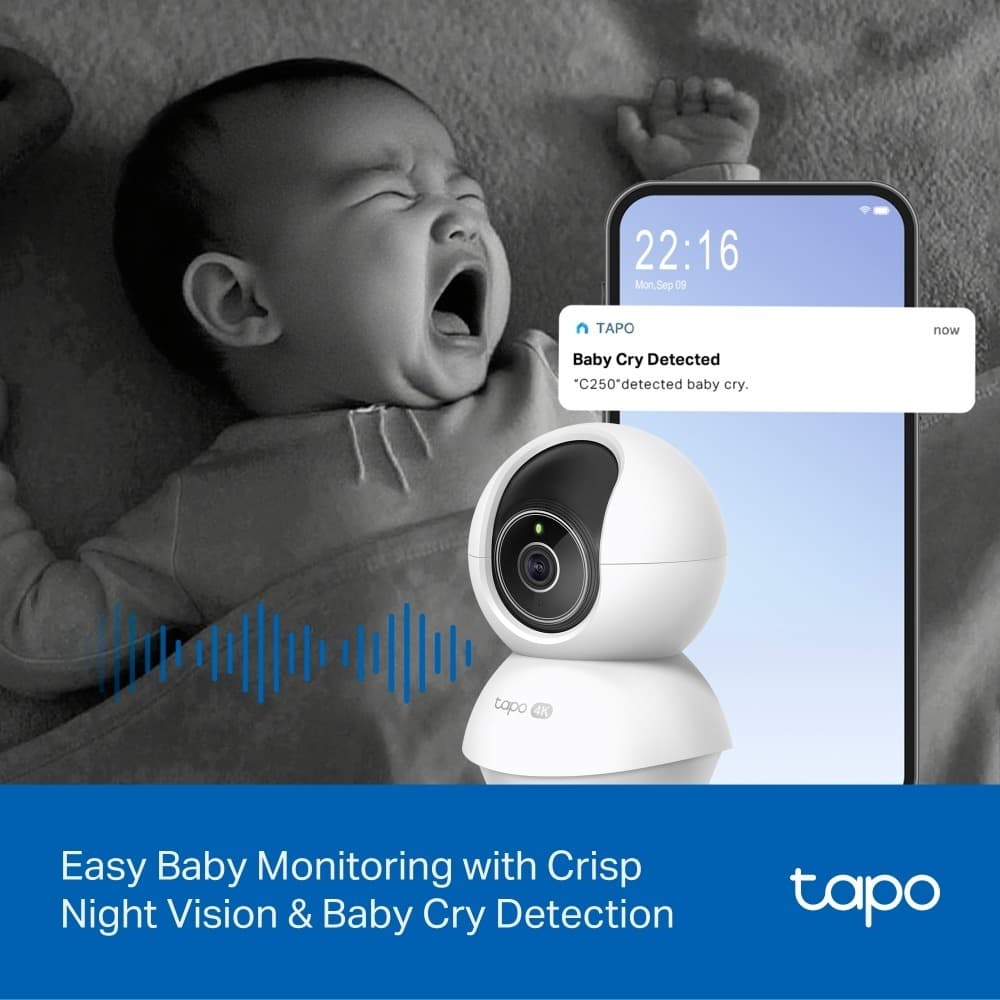 TP-Link Tapo C250 | กล้องวงจรปิด 4K 8MP Pan/Tilt AI | WiFi Camera หมุนได้ 360° รองรับ RTSP ONVIF รูปที่ 9