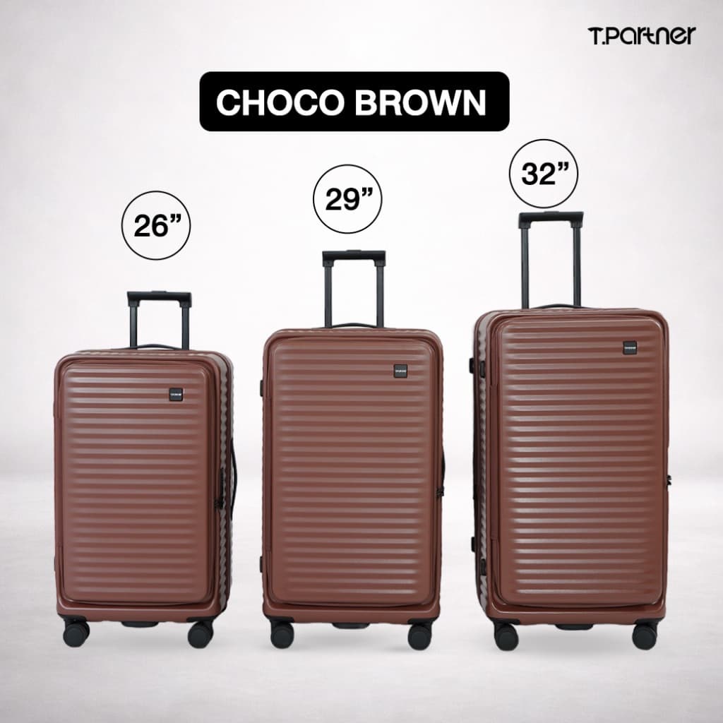 Tpartner—กระเป๋าเดินทางเปิดหน้าทรงถัง รุ่น Pro Trunk Series ขนาด26/29/32 นิ้ว ขยายข้างได้ จุเยอะ เเพ็คง่ายประหยัดพื้นที่ รูปที่ 6