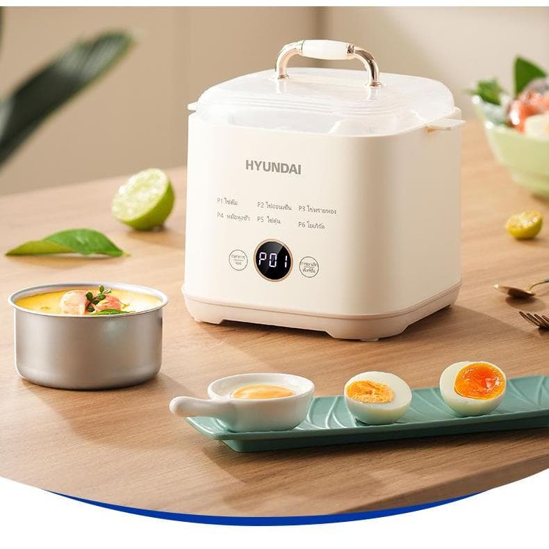 HYUNDAI เครื่องต้มไข่แบบมัลติฟังก์ชั่นอัตโนมัติ /เครื่องนึ่งไข่พร้อม 6 โหมดที่แตกต่างกัน 24 เวลาที่ตั้งไว้ล่วงหน้า รูปที่ 6