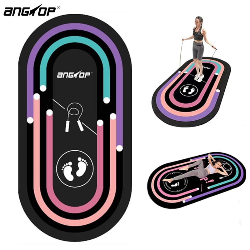 ANGTOP jump rope mat หนา 7 มม กันลื่น กันเสียง สามารถใช้เป็นแผ่นโยคะ อุปกรณ์ฟิตเนส เสื่อโยคะ