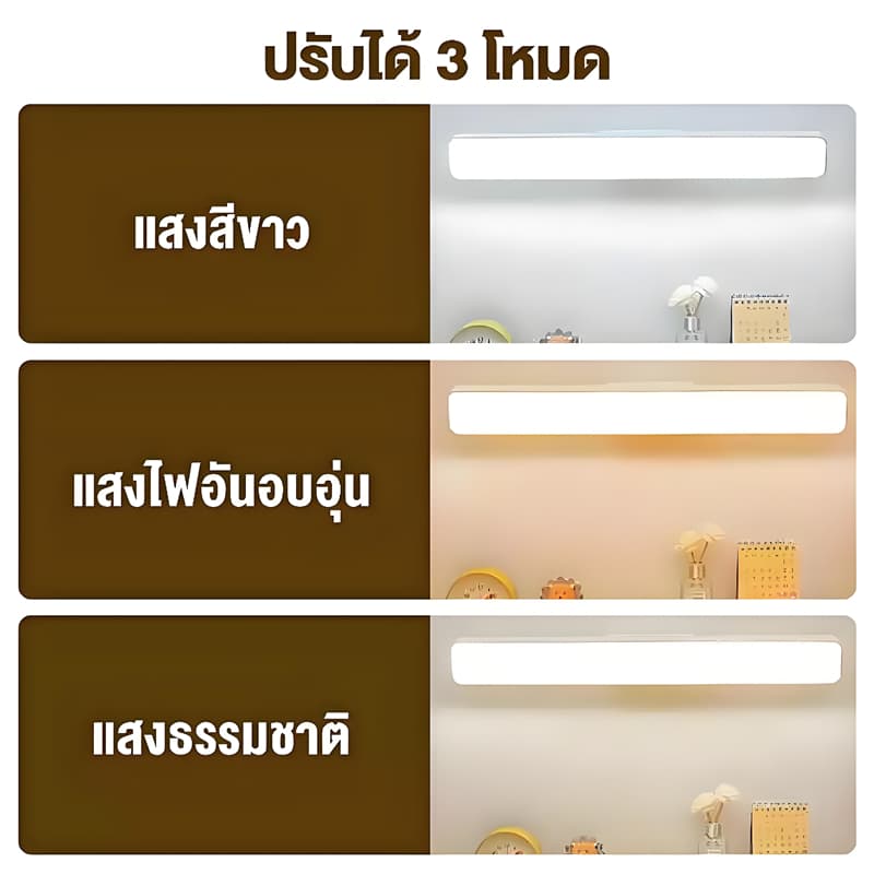 Tangok 10000mAH โคมไฟตั้งโต๊ะ LED โคมไฟแม่เหล็ก ปรับได้ 3 แสง ไฟข้างเตียง ไฟอ่านหนังสือ ไฟแต่งห้อง รูปที่ 3