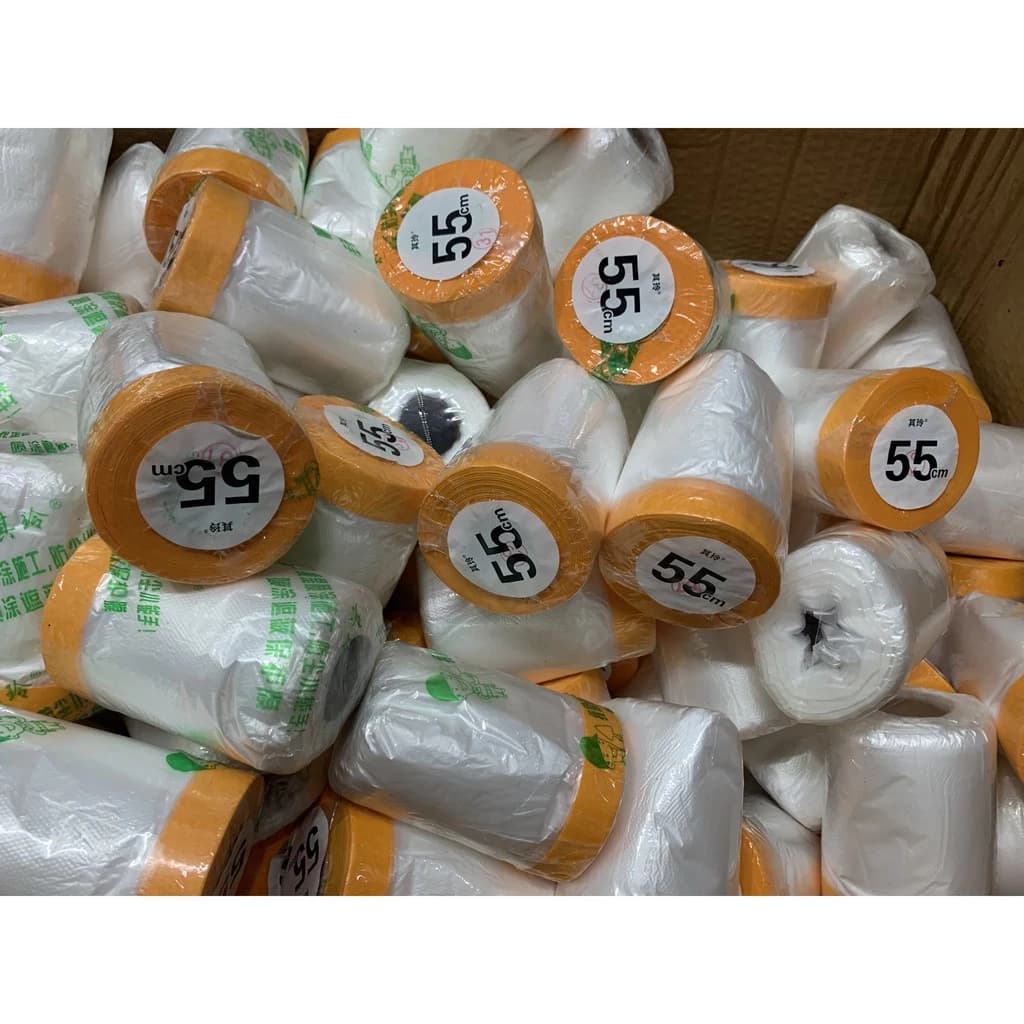 ฟิล์มพลาสติกคลุมฝุ่น PE หนา 50 ไมครอน ป้องกันฝุ่นและสีเปื้อน ใช้งานสะดวก พลาสติกปิดพ่นสี มีเทปกาวในตัว กันรอย กันน้ำ แบบ รูปที่ 2