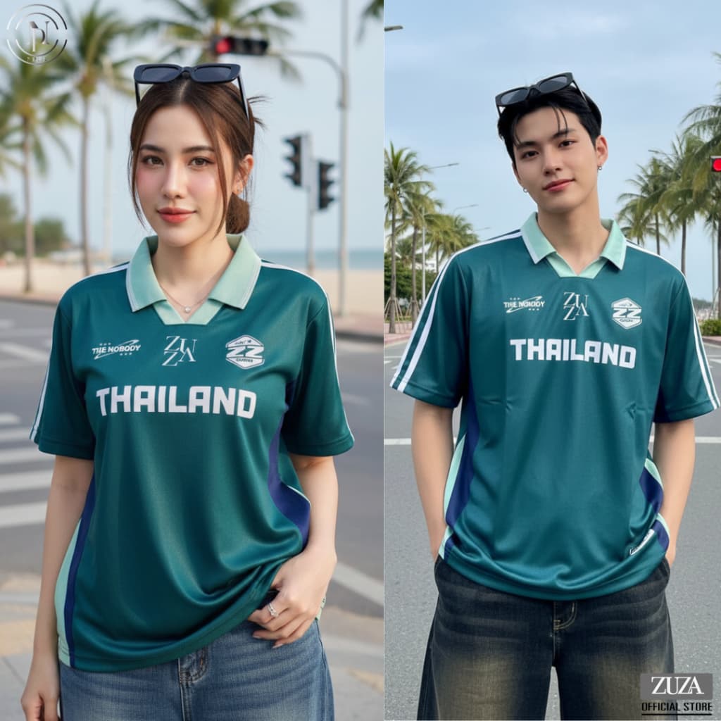 ZUZA - Jersey Thailand Collection เสื้อโปโลคอปก แขนสั้น " ทีมไทยแลนด์ " ทรงโอเวอร์ไซส์ เนื้อผ้าไมโครฯ สวมใส่สบาย รูปที่ 6