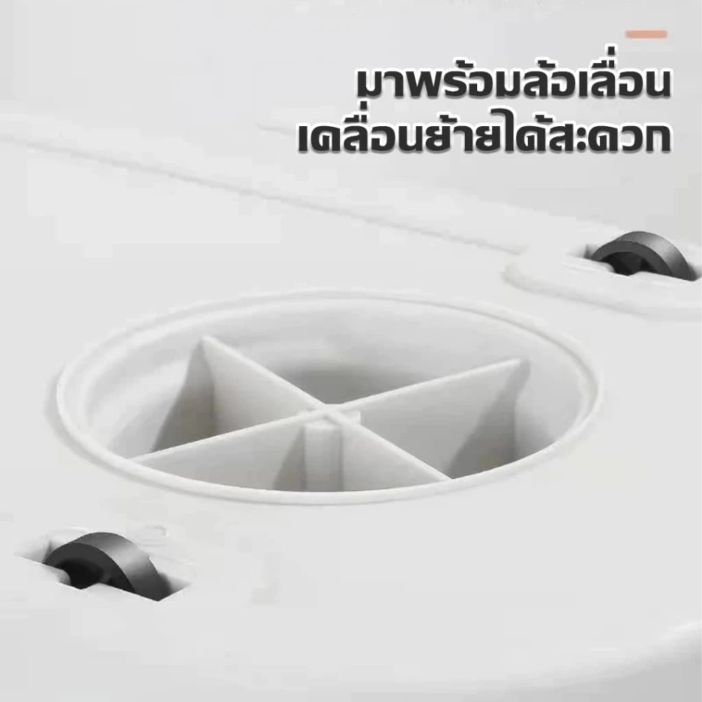HOMESTIC ถังปั่นไม้ม็อบถูพื้น ไม้ถูพื้น Spin Mop ถังปั่นสแตนเลส หมุนได้ 360° พร้อมผ้าถูพื้น รูปที่ 6