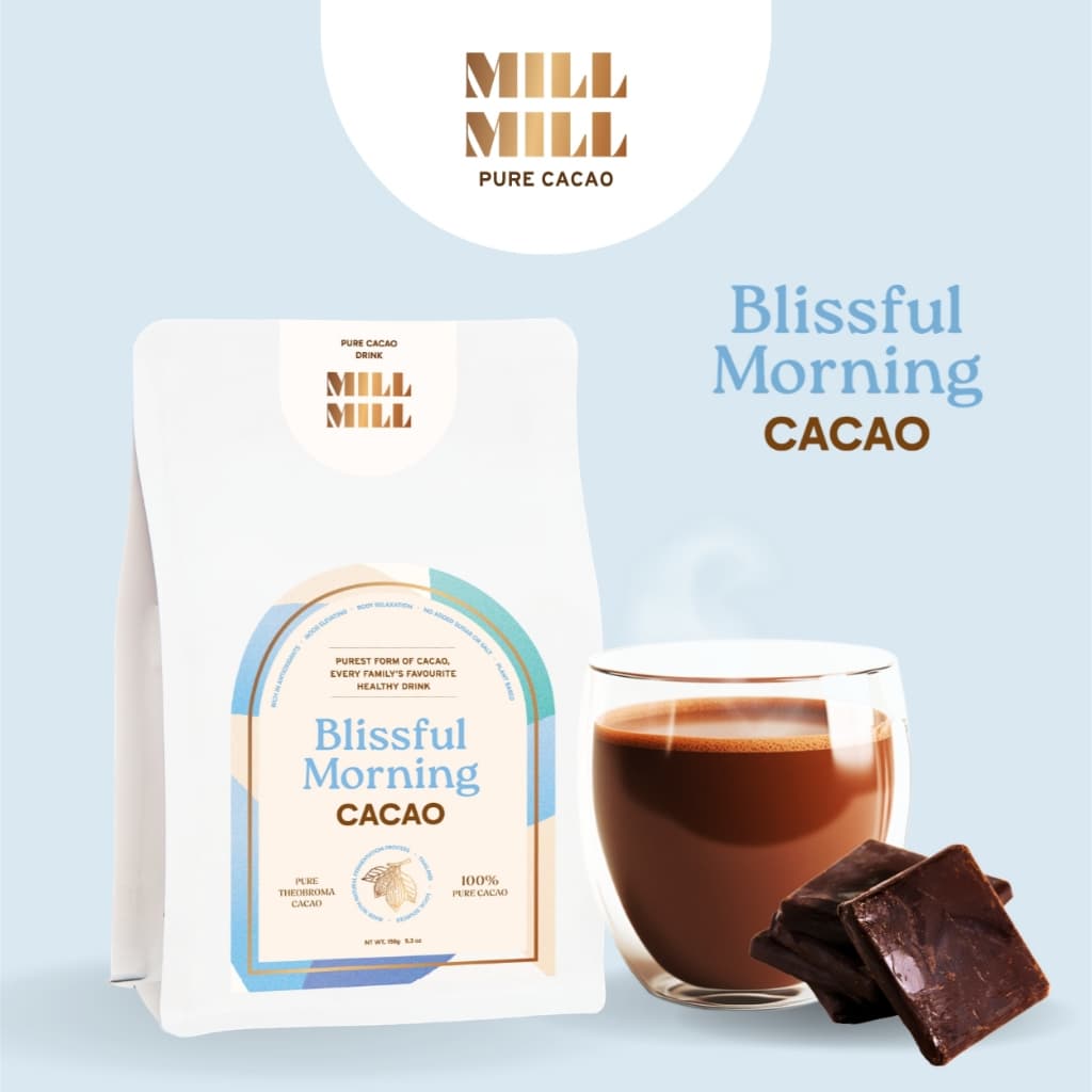 Blissful Morning Mill Mill คาเคาบริสุทธิ์ 100% Pure Cacao รูปที่ 1