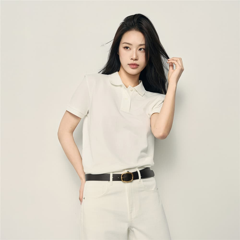 GIORDANO เสื้อโปโลผู้หญิง Women's Pique Polo Shirt 05315507 รูปที่ 2