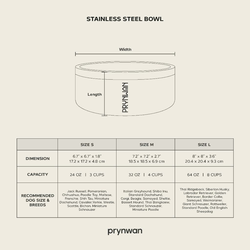 PRYNWAN Pets - Double Wall Stainless Steel Bowl ชามอาหารสัตว์เลี้ยง รูปที่ 9