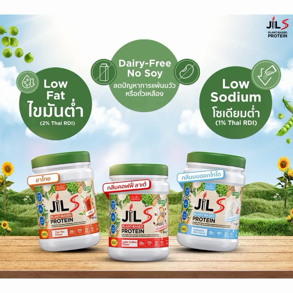 จิว เอส โปรตีน Dr.JiLL JIL S Plant-Based Protein 400 g.โปรตีนสำหรับผู้ใหญ่ โปรตีนพืช มี 4 รสชาติ รูปที่ 9