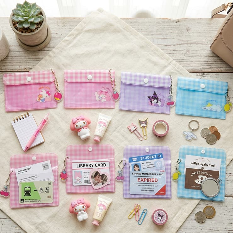 กระเป๋าใส่เหรียญ การ์ด หรือบัตรต่างๆ ลายลิขสิทธิ์แท้ Sanrio ขนาด 11.5x8 cm รุ่น 011 Kitty, Melody, Kuromi, Cinnamoroll รูปที่ 8