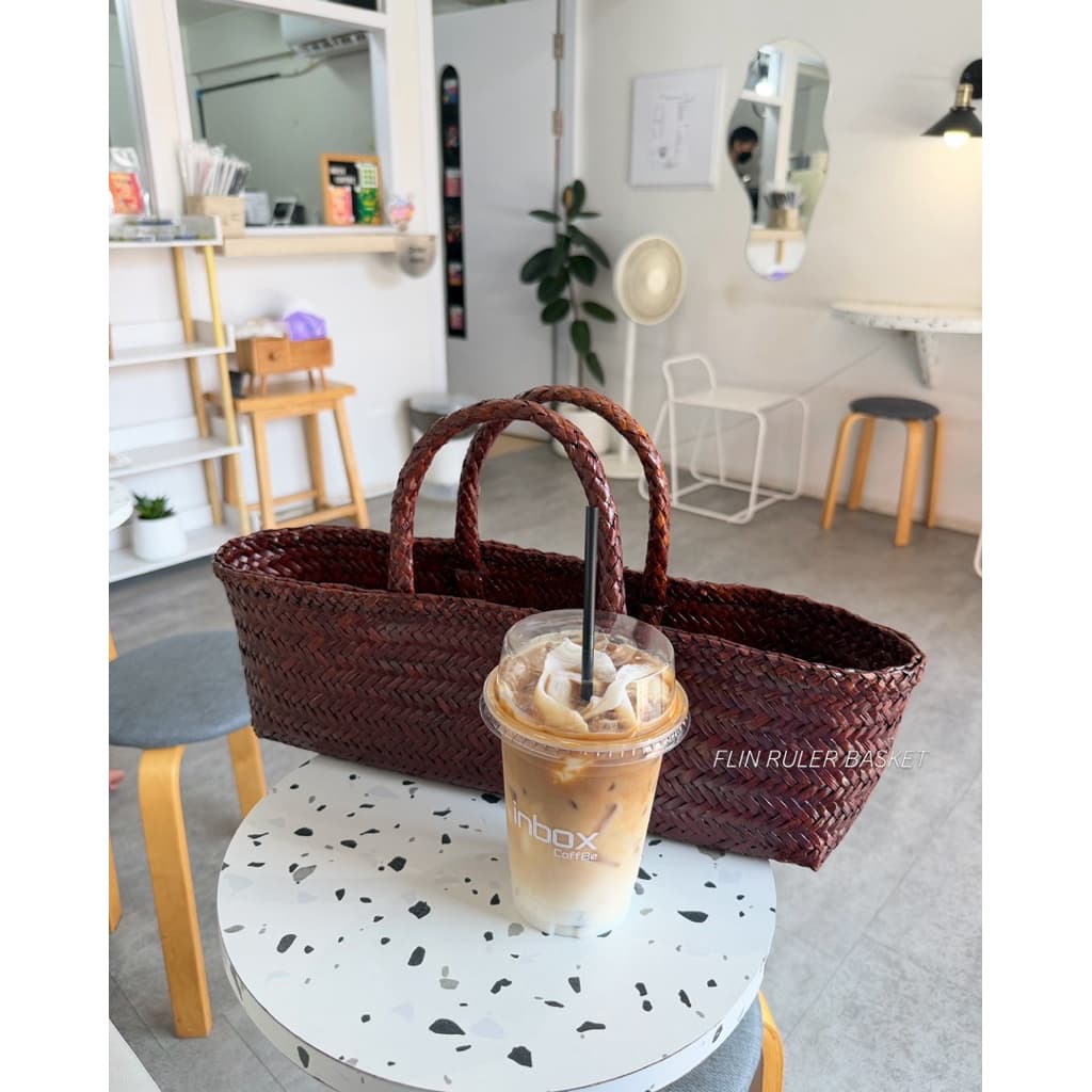 FLIN - RULER BASKET กระเป๋ากระจูดย้อมสี รูปที่ 3