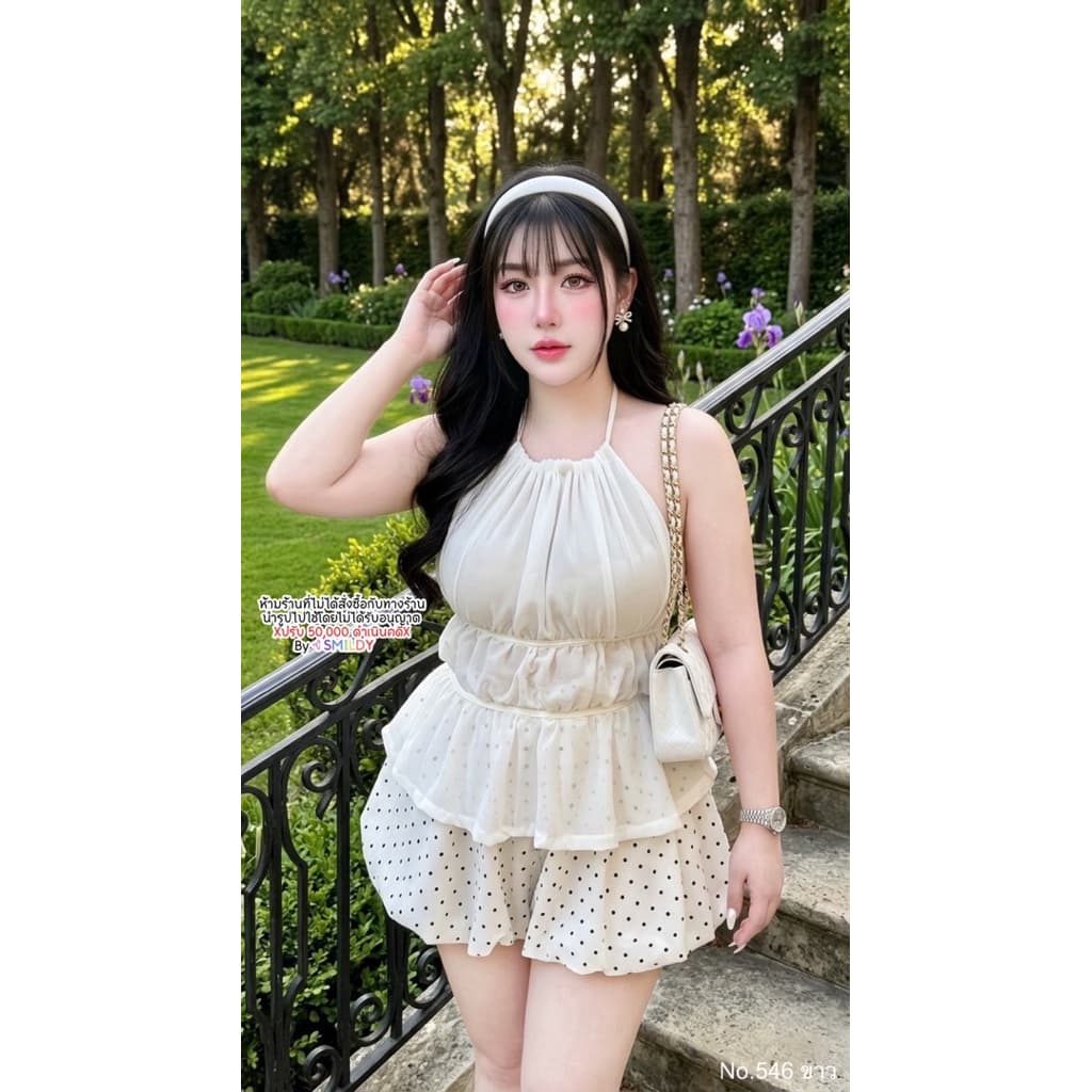 สาวอวบ ออกงาน เซ็ตสาวอวบ ไซส์ใหญ่ เซ็ตชีฟองโชว์หลังกางเกงบอลลูน อก 38-50+ นิ้ว เอว 30-48 นิ้ว สพ 40-58 นิ้วงานแซ่บสาวอวบ รูปที่ 1